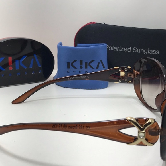 2 for 1 Sale Kika Eyewear Sunglass Black and Brown - Picture 3 of 8